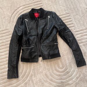 GUESS Black Leather Jacket